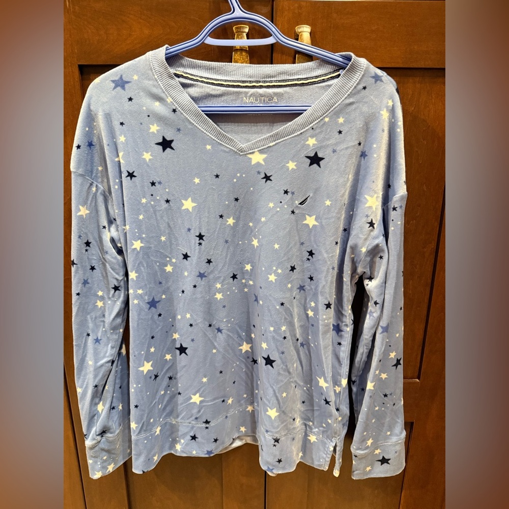 Nautica Blue Starry V-Neck PJ set